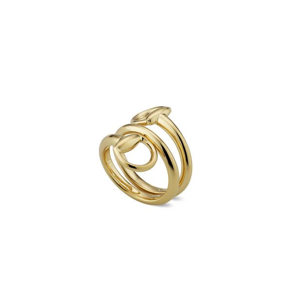 GUCCI ゴールドリング Gucci Horsebit Contrarie Wrap Ring in 18K Yellow Gold