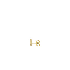 Gucci Interlocking Stud Earrings with Diamonds in Yellow Gold