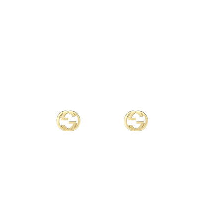 Gucci Interlocking Stud Earrings in Yellow Gold - Gucci product
