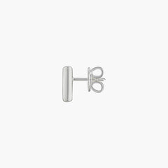 Gucci Tag Diagonal Silver Stud Earrings