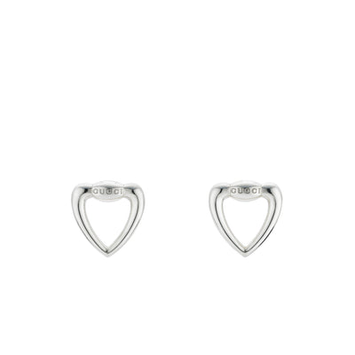 Gucci Signature Silver Heart Earrings - Gucci product