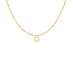 EF Collection Diamond Initial Charm in Yellow gold