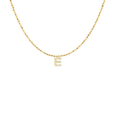 EF Collection Diamond Initial Charm in Yellow gold