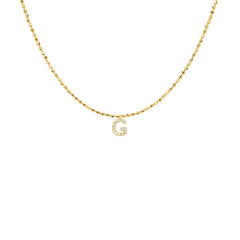 EF Collection Diamond Initial Charm in Yellow gold