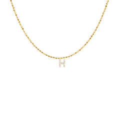 EF Collection Diamond Initial Charm in Yellow gold