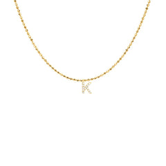 EF Collection Diamond Initial Charm in Yellow gold