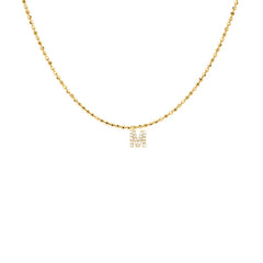 EF Collection Diamond Initial Charm in Yellow gold