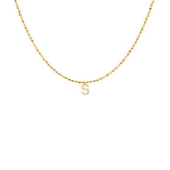 EF Collection Diamond Initial Charm in Yellow gold