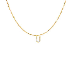 EF Collection Diamond Initial Charm in Yellow gold