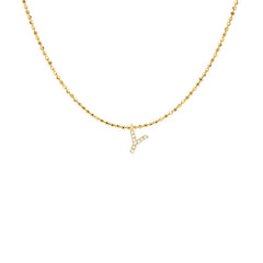 EF Collection Diamond Initial Charm in Yellow gold