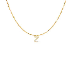 EF Collection Diamond Initial Charm in Yellow gold