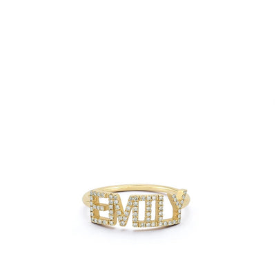 EF Collection Custom Name Ring - EF Collection product