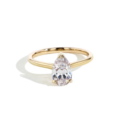The Pear Solitaire Engagement Ring in Rose Gold