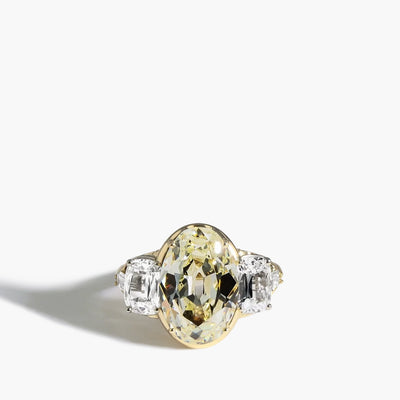 Robert Pelliccia 5 Carat Light Yellow Oval Engagement Ring - Robert Pelliccia product