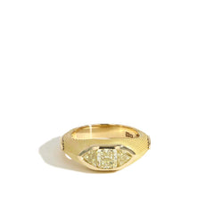 Robert Pelliccia Radiant Cut Fancy Yellow Diamond Ring