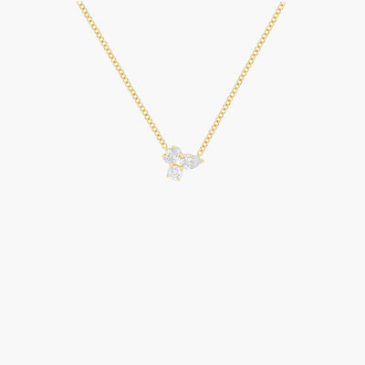 EF Collection Triple Diamond Cluster Necklace - EF Collection product