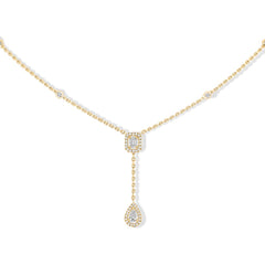 Messika My Twin Yellow Gold Diamond Tie Necklace