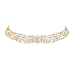 Messika D-Vibes Four Row Collar Necklace