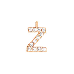 EF Collection Diamond Initial Charm in Rose Gold