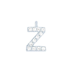 EF Collection Diamond Initial Charm in White gold