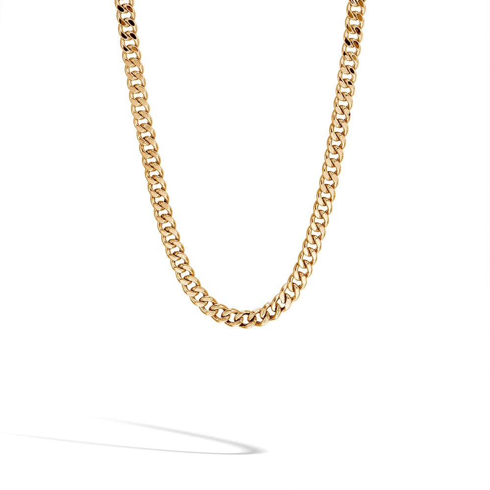 John Hardy Gold Curb Chain Necklace 6.5MM, NMG90287