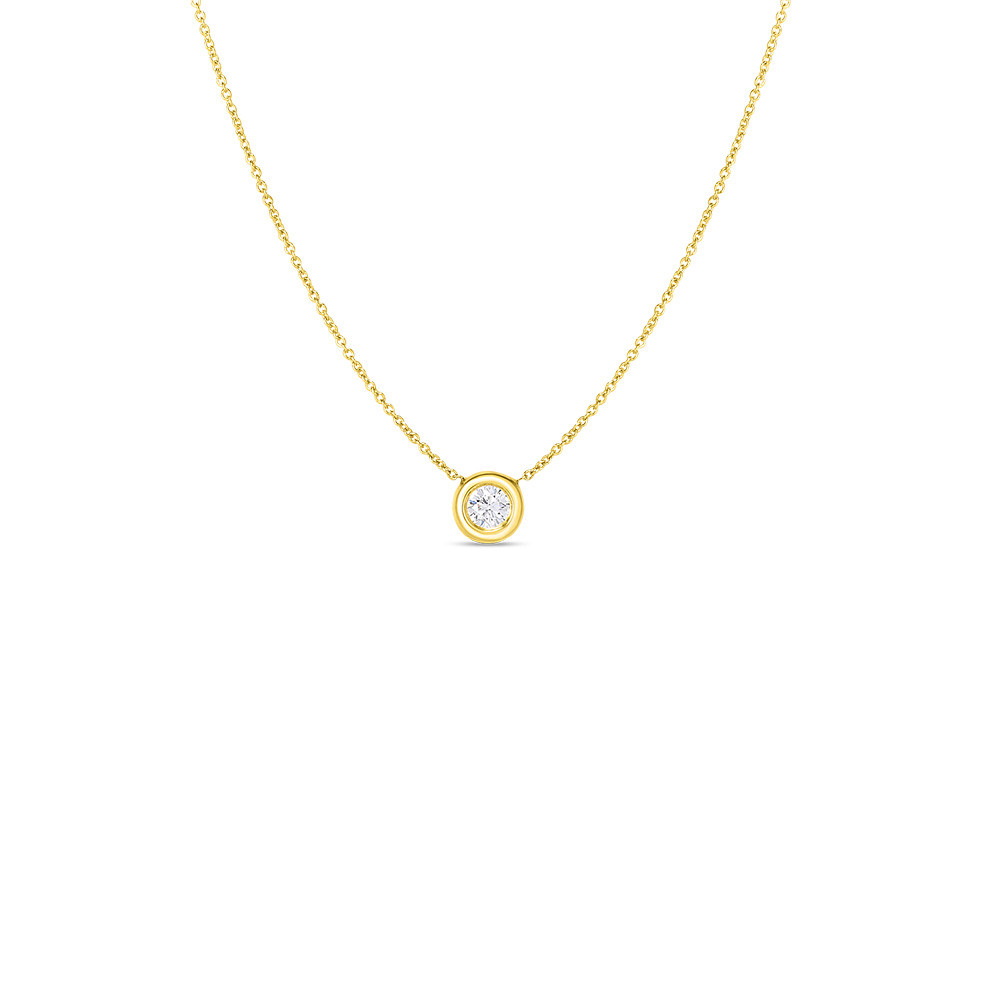 Roberto Coin Diamonds By The Inch Necklace in Yellow Gold - 0.25ctw