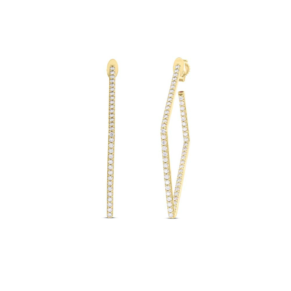 Yellow Gold Dia Hoops