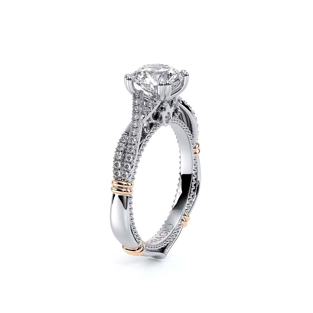 Verragio Parsian Solitaire with Pave Engagement Ring Profile
