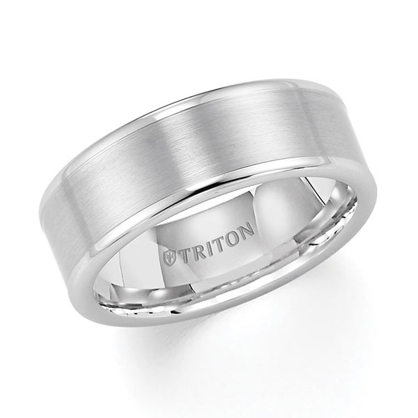 Triton Tungsten Carbide Round Edges Comfort Fit Band Angle View