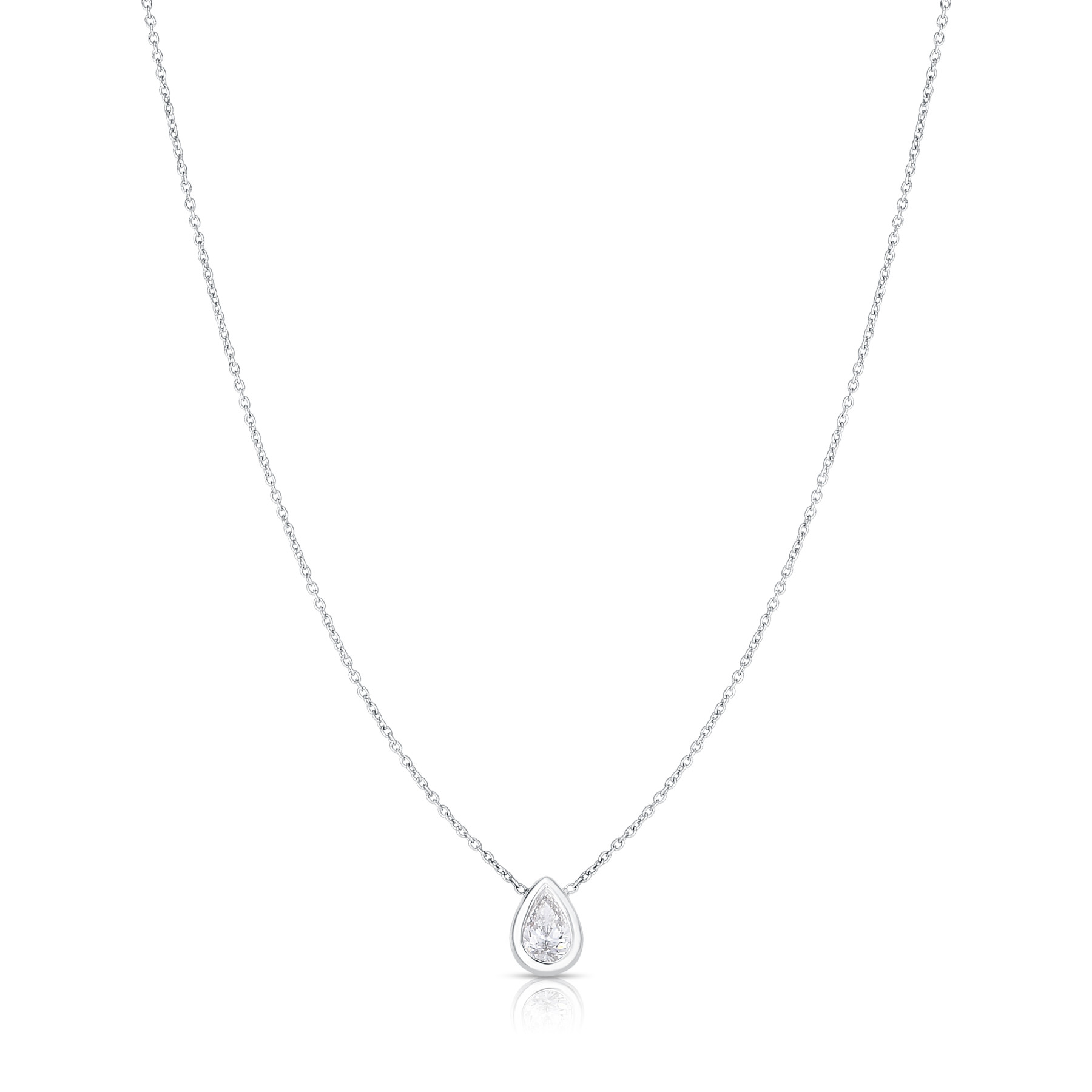 Diamond Pendant Necklace For Women | 1 Carat IGI Certified Pear Shape Lab  Grown Diamond | Lucida Four Prong Lab Diamond Pendant Necklace In 14K  Yellow Gold | FG-VS1-VS2 Quality | Friendly