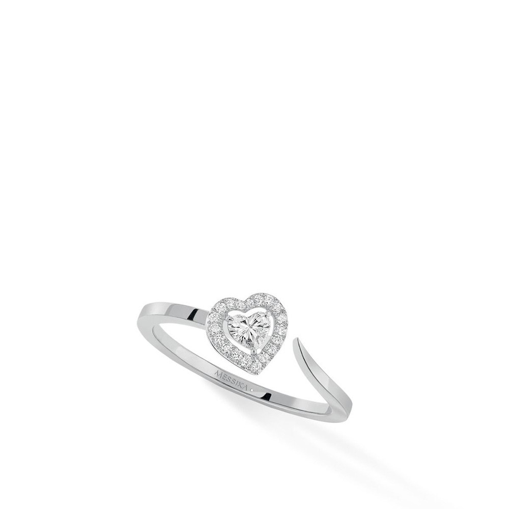 Messika Joy Coeur Diamond Heart Open Ring in White Gold