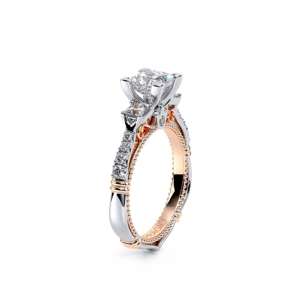 Verrragio Parsian Three Stone Engagement Ring Profile