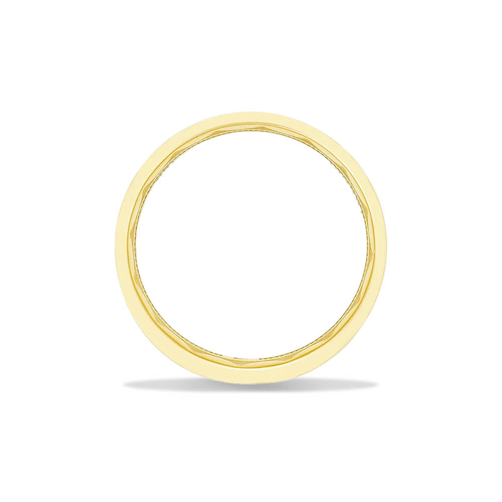Tacori Men's Bezel Set Satin 18kt Gold Ring Profile