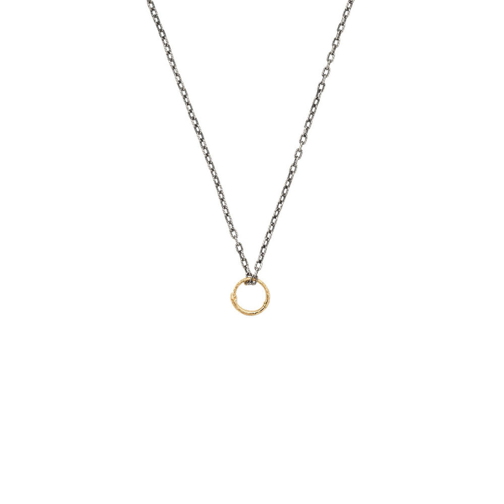 Two Tone Infinity Circle Necklace – The Golden Bear