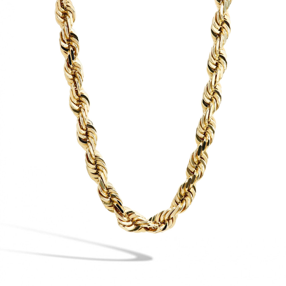 Private Label 14K Solid Rope Necklace