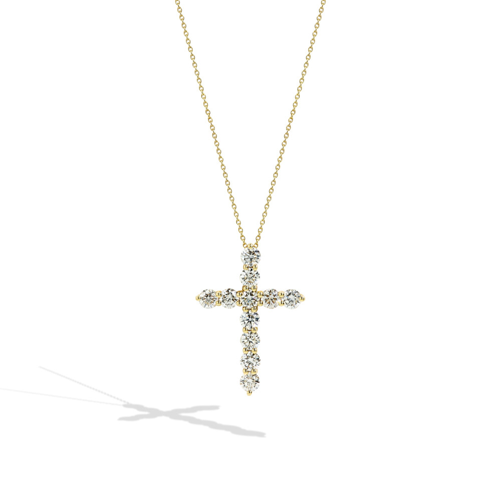 HDS Helzberg 925 Sterling Silver and 10K Gold Diamond Cross pendant  thatched | eBay