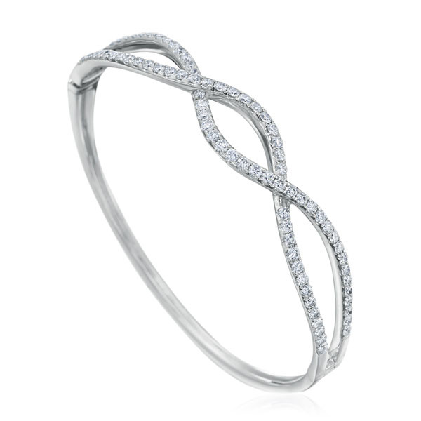 Diamond Infinity Bangle Bracelet