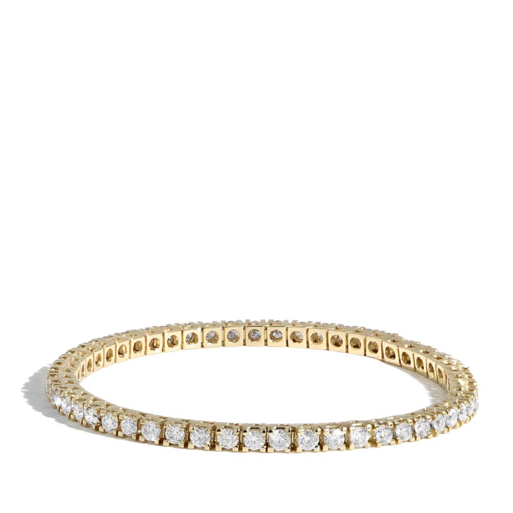 12 Carat 4.5mm Round Lab Diamond Tennis Bracelet 18k White Gold – ASSAY