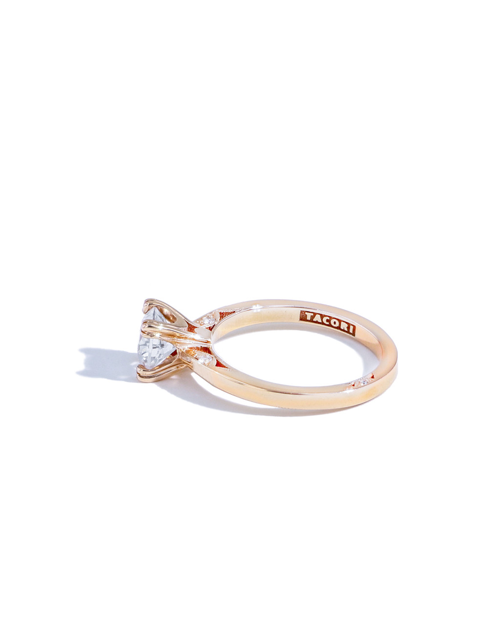 tacori pink gold engagement rings