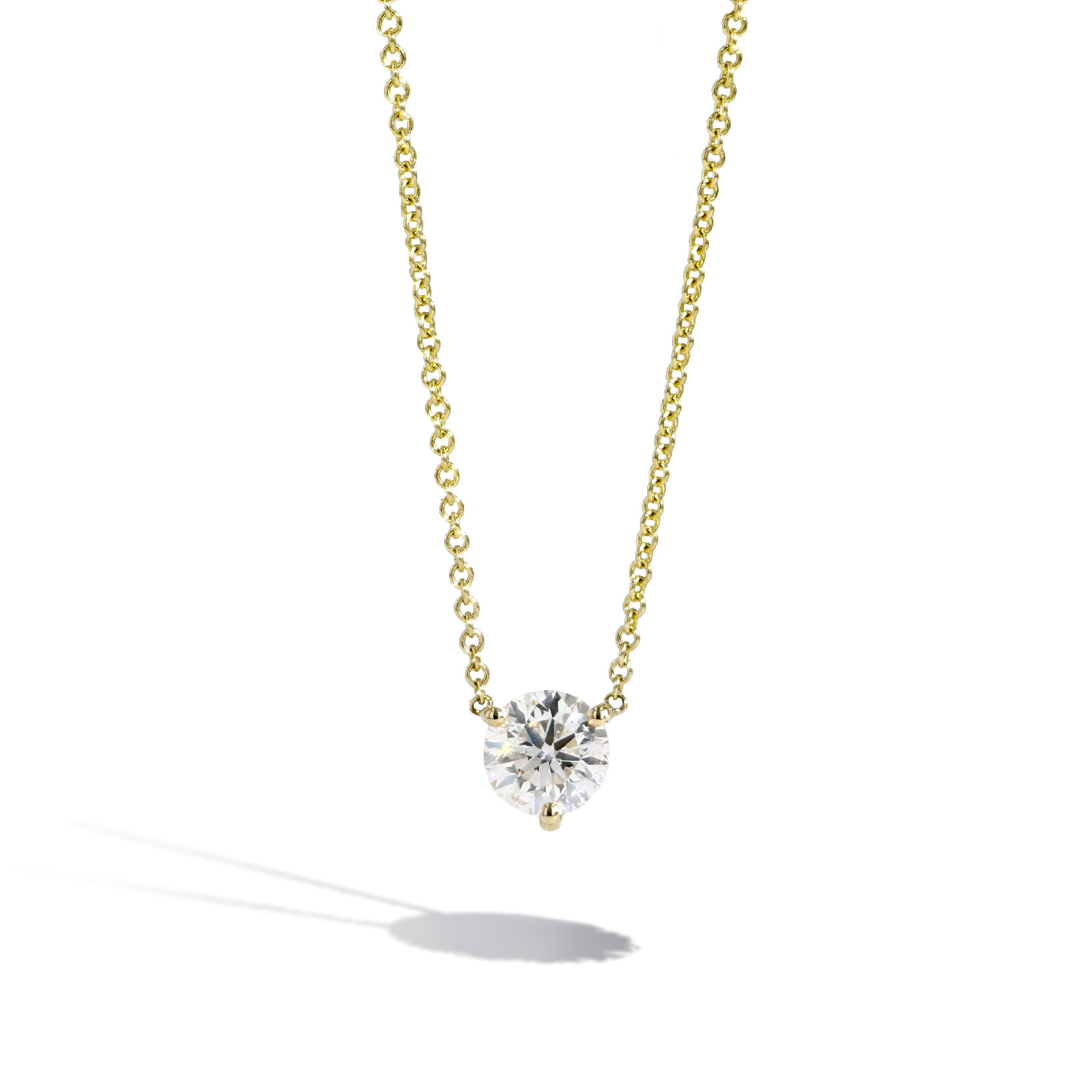 1 Carat Round Diamond & Halo Necklace - Raven Fine Jewelers