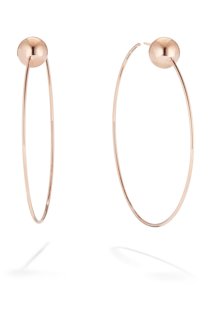 Lana Large Bead Hoop Earrings in 14k Gold