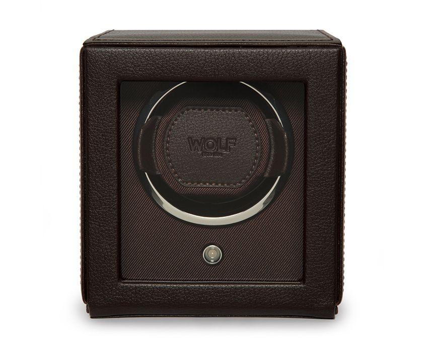 Wolf Small Brown Leather Cub Watch Winder