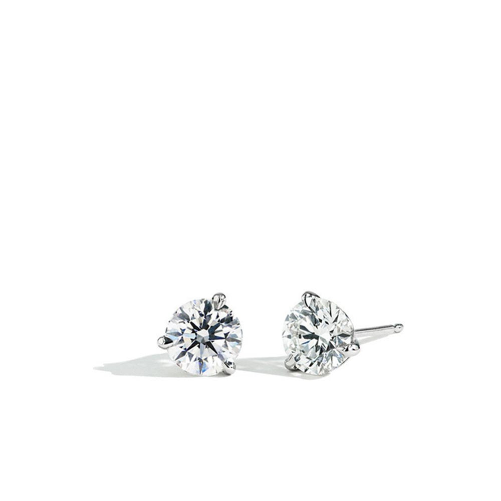 2 ctw Round Near-Colorless (H-I) Lab Grown Diamond Certified Stud Earrings  - Grownbrilliance