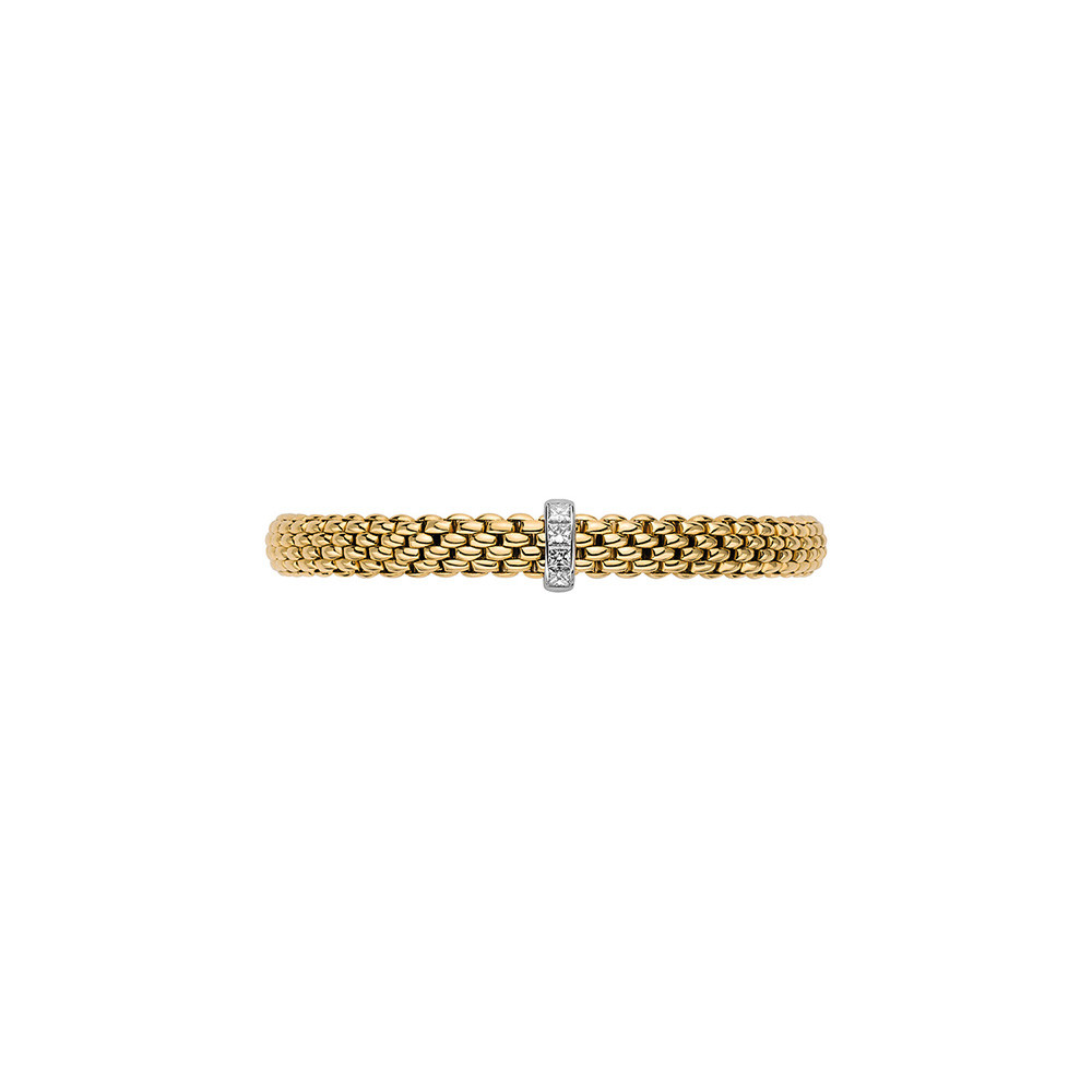 Fope Vendome Flex'it Yellow Gold Diamond Rondel Bracelet