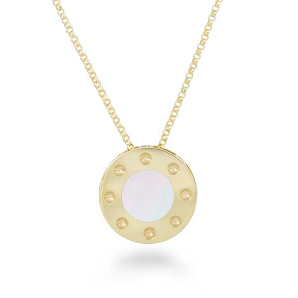 Roberto Coin Pois Moi Round Mother of Pearl Pendant Necklace