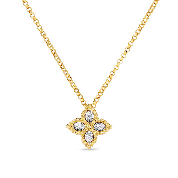 Roberto Coin Princess Flower Small Diamond Necklace