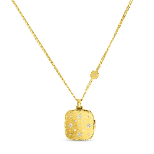 Roberto Coin Yellow Gold Venetian Princess Locket Pendant Necklace