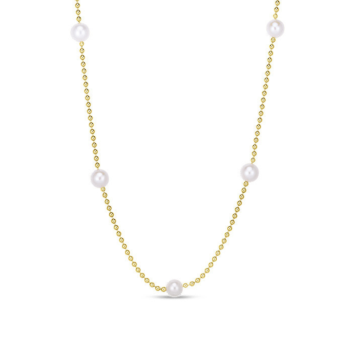 Roberto Coin Gold Dangling 5 Station Necklace – Thomas Markle Jewelers