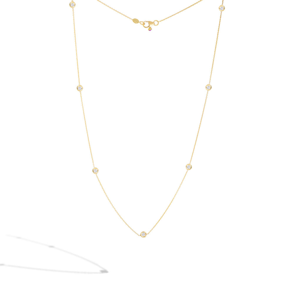 Roberto Coin Diamonds By The Inch Yellow Gold Necklace