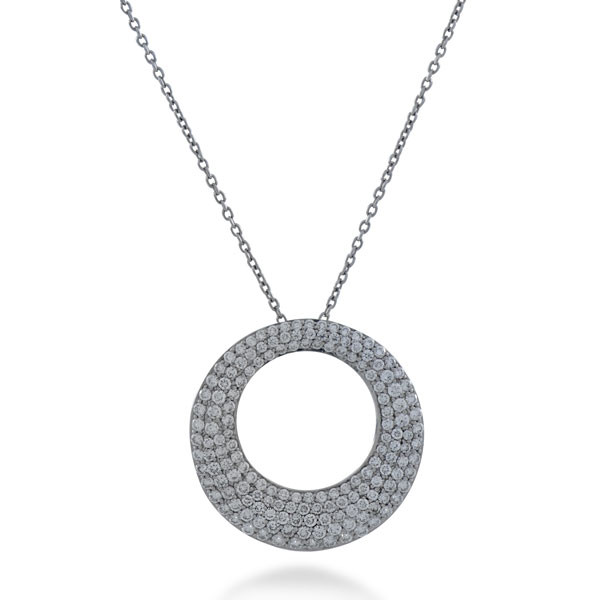 Roberto Coin Scalare Small Diamond Pendant Necklace